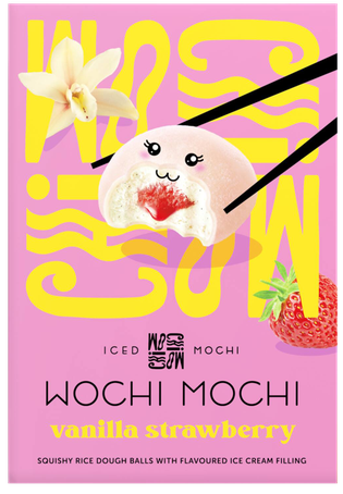 Wochi Mochi ijs vanille-aardbei 10x180g